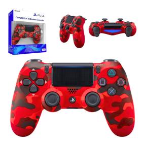 SONY DualShock Manette PS4 Sans Fil, Batterie Rechargeable (High Copy) – Rouge Camouflage