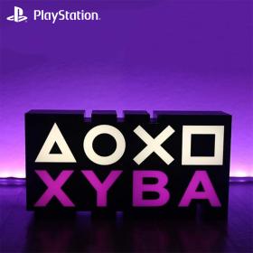 Lumière d'ambiance de jeu vidéo playstation à commande vocale P4 qui donne un atmosphère de jeu colorée