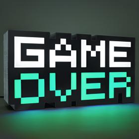 Game Over Lumière pixel 8 bits, changement de couleur et lumière d'ambiance réactive au son
