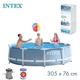 INTEX Piscine Prism Frame (305 cm X 76 cm) avec pompe à filtre type "H"