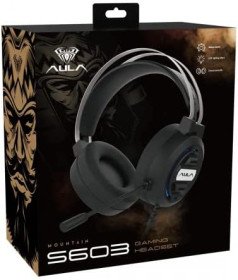 AULA Casque Gaming filaires S603 avec Microphone pour PC, PS4